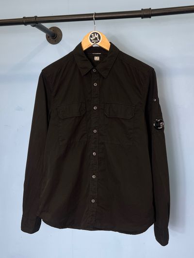 Medium C.P. Company Black Button Down Overshirt Jacket
